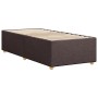 Estructura de cama sin colchón tela marrón oscuro 90x200 cm