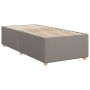 Estructura de cama sin colchón tela taupe 90x200 cm