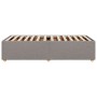 Estructura de cama sin colchón tela taupe 90x200 cm