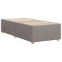 Estructura de cama sin colchón tela taupe 90x200 cm
