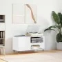Glossy white engineered wood record cabinet 85x38x48 cm by vidaXL, CD and DVD storage - Ref: Foro24-831694, Price: 50,82 €, D...