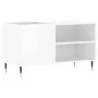 Glossy white engineered wood record cabinet 85x38x48 cm by vidaXL, CD and DVD storage - Ref: Foro24-831694, Price: 50,82 €, D...