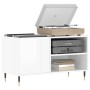 Glänzend weißer Schallplattenschrank aus Holzwerkstoff, 85 x 38 x 48 cm von vidaXL, CD- und DVD-Speicher - Ref: Foro24-831694...
