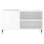 Glänzend weißer Schallplattenschrank aus Holzwerkstoff, 85 x 38 x 48 cm von vidaXL, CD- und DVD-Speicher - Ref: Foro24-831694...