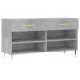 Betongraue Schuhbank aus Holzwerkstoff, 102 x 35 x 55 cm von vidaXL, Schuhregale und Schuhorganisatoren - Ref: Foro24-829720,...