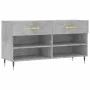 Concrete gray engineered wood shoe bench 102x35x55 cm by vidaXL, Shoe racks and shoe organizers - Ref: Foro24-829720, Price: ...