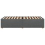 Estructura de cama sin colchón tela gris oscuro 90x200 cm