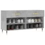 Concrete gray engineered wood shoe bench 102x35x55 cm by vidaXL, Shoe racks and shoe organizers - Ref: Foro24-829720, Price: ...