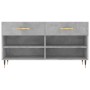 Betongraue Schuhbank aus Holzwerkstoff, 102 x 35 x 55 cm von vidaXL, Schuhregale und Schuhorganisatoren - Ref: Foro24-829720,...