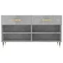 Concrete gray engineered wood shoe bench 102x35x55 cm by vidaXL, Shoe racks and shoe organizers - Ref: Foro24-829720, Price: ...