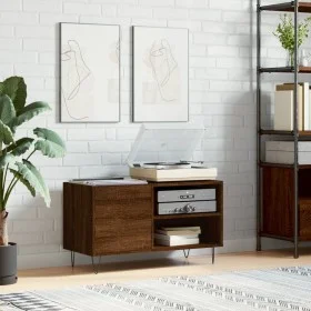 Oak brown engineered wood record cabinet 85x38x48 cm by vidaXL, CD and DVD storage - Ref: Foro24-831707, Price: 53,95 €, Disc...