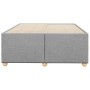 Estructura de cama sin colchón tela gris claro 120x190 cm