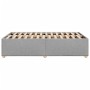 Estructura de cama sin colchón tela gris claro 120x190 cm