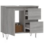 Armario de baño madera contrachapada gris Sonoma 65x33x60 cm von vidaXL, Badezimmermöbel - Ref: Foro24-831610, Preis: 65,10 €...