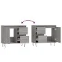 Armario de baño madera contrachapada gris Sonoma 65x33x60 cm de vidaXL, Muebles de baño - Ref: Foro24-831610, Precio: 64,07 €...