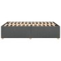 Estructura de cama sin colchón tela gris oscuro 120x190 cm