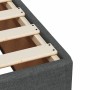 Estructura de cama sin colchón tela gris oscuro 120x190 cm