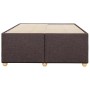 Estructura de cama sin colchón tela marrón oscuro 120x190 cm