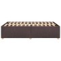 Estructura de cama sin colchón tela marrón oscuro 120x190 cm