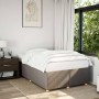 Estructura de cama sin colchón tela gris taupe 120x190 cm
