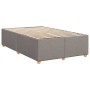 Estructura de cama sin colchón tela gris taupe 120x190 cm