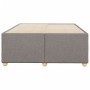 Estructura de cama sin colchón tela gris taupe 120x190 cm