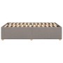 Estructura de cama sin colchón tela gris taupe 120x190 cm