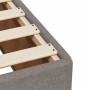 Estructura de cama sin colchón tela gris taupe 120x190 cm