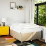 Estructura de cama sin colchón tela crema 120x190 cm