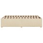Estructura de cama sin colchón tela crema 120x190 cm