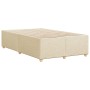Estructura de cama sin colchón tela crema 120x190 cm