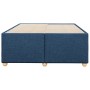 Estructura de cama sin colchón tela azul 120x190 cm