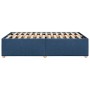 Estructura de cama sin colchón tela azul 120x190 cm
