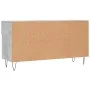 Banco zapatero madera de ingeniería gris hormigón 102x35x55 cm de vidaXL, Zapateros y organizadores de calzado - Ref: Foro24-...