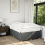 Estructura de cama sin colchón tela gris oscuro 120x200 cm