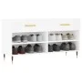 White engineered wood shoe bench 102x35x55 cm by vidaXL, Shoe racks and shoe organizers - Ref: Foro24-829716, Price: 56,46 €,...