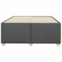 Estructura de cama sin colchón tela gris oscuro 120x200 cm
