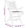 Klappbare Gartenstühle 2 Stück aus massivem Teakholz 56x63x90 cm von vidaXL, Gartenstühle - Ref: Foro24-362756, Preis: 190,76...