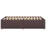 Estructura de cama sin colchón tela marrón oscuro 120x200 cm