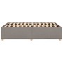 Estructura de cama sin colchón tela gris taupe 120x200 cm