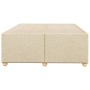 Estructura de cama sin colchón tela crema 120x200 cm