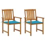 Gartenstühle mit Kissen 2 Einheiten aus massivem Akazienholz von vidaXL, Gartenstühle - Ref: Foro24-3061175, Preis: 147,33 €,...