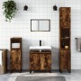 Armario de baño madera contrachapada roble ahumado 30x30x190 cm de vidaXL, Tocadores de baño - Ref: Foro24-831545, Precio: 88...