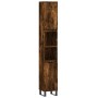 Armario de baño madera contrachapada roble ahumado 30x30x190 cm de vidaXL, Tocadores de baño - Ref: Foro24-831545, Precio: 88...