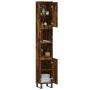 Badezimmerschrank aus geräuchertem Eichensperrholz, 30 x 30 x 190 cm von vidaXL, Badezimmerwaschtische - Ref: Foro24-831545, ...