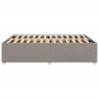 Cama sin colchón tela gris taupe 140x190 cm