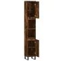 Badezimmerschrank aus geräuchertem Eichensperrholz, 30 x 30 x 190 cm von vidaXL, Badezimmerwaschtische - Ref: Foro24-831545, ...