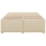 Cama sin colchón tela color crema 140x190 cm