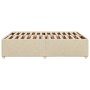 Cama sin colchón tela color crema 140x190 cm