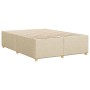Cama sin colchón tela color crema 140x190 cm
